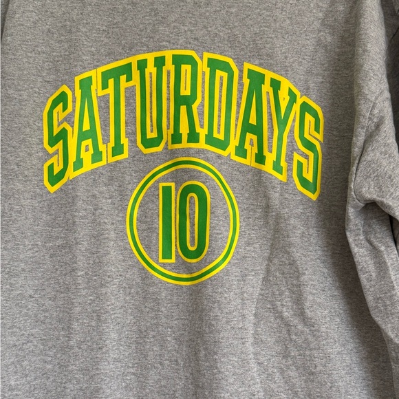 SATURDAYS NYC Football ATHLETICS T-SHIRT Men’s Size Large Heavyweight NYC Soccer - Picture 7 of 8